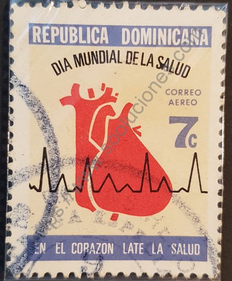 Día mundial de la salud sello conmemorativo República Dominicana