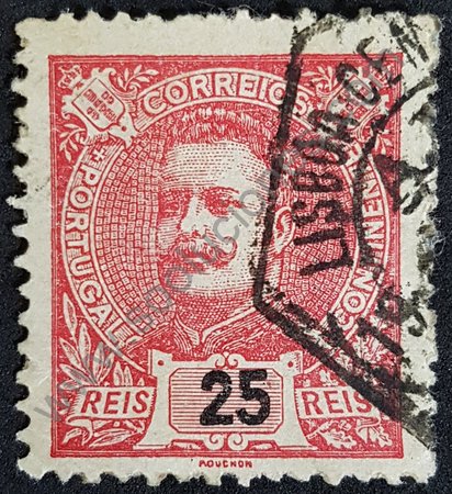 Estampilla Carlos I de Portugal año 1899 valor 25