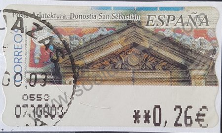 Etiqueta ATM Donostia España 2002 San Sebastián