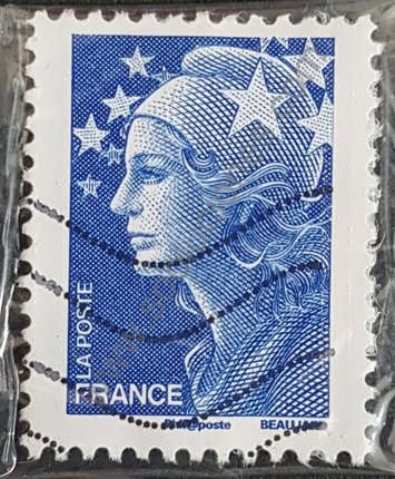 Sello Marianne y Europa valor 20g Francia 2008