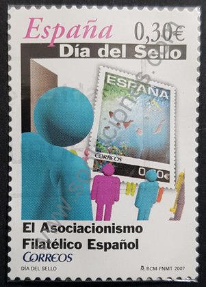 Sello España 2007 ATM – Día del sello – Asociacionismo filatélico español