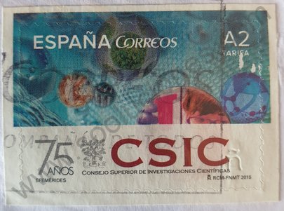 Sello 75 aniversario CSIC - España 2015