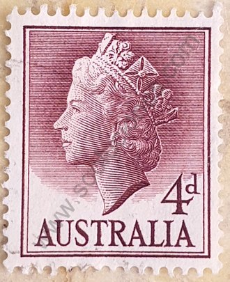 Sello Australia 1957 valor facial 4d - Isabel II