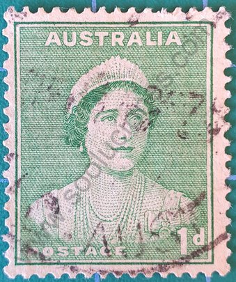 Sello Australia 1938 Reina Elizabeth - 1 d