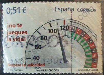 Sello Respeto de la velocidad - España 2012