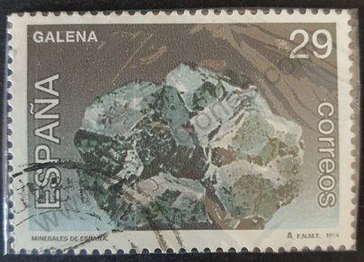 Sello Mineral Galena - España 1994