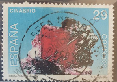 Sello Mineral Cinabrio - España 1994