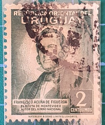 Francisco Acuña de Figueroa - Sello Uruguay 1942 2c