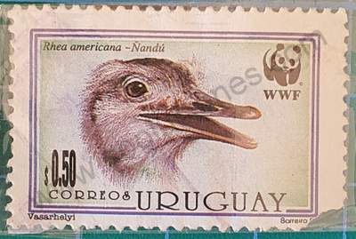 Ñandú - Rhea americana - Sello Uruguay 1993