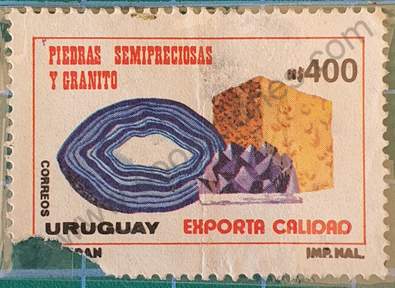 Piedras semipreciosas - Sello Uruguay 1991