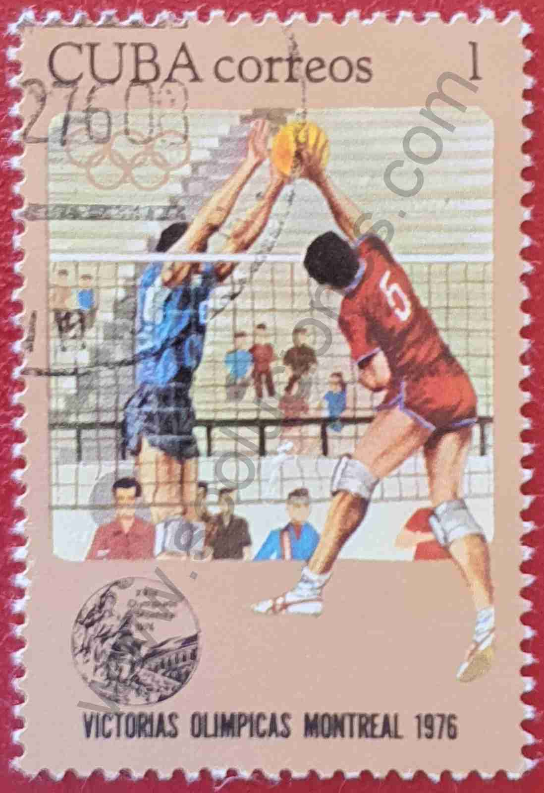 Volleyball - sello Cuba 1976