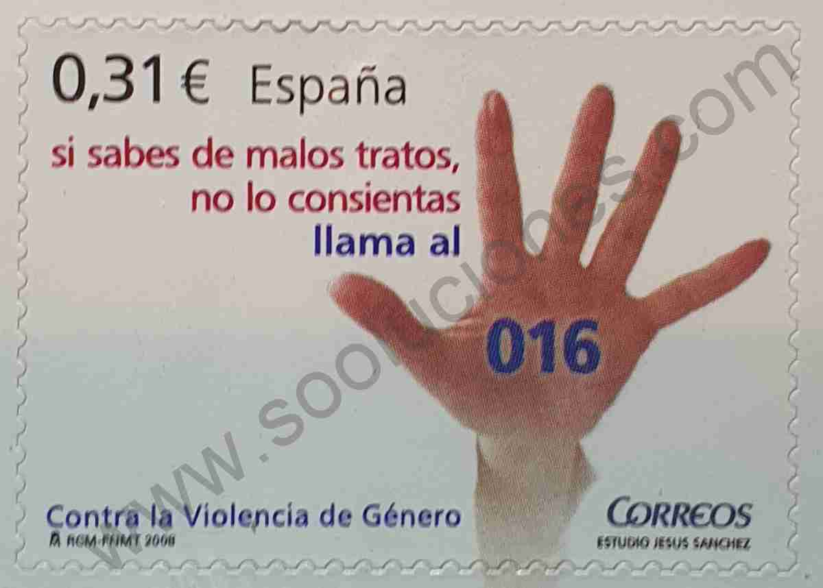 Sello contra la violencia de género - España 2008