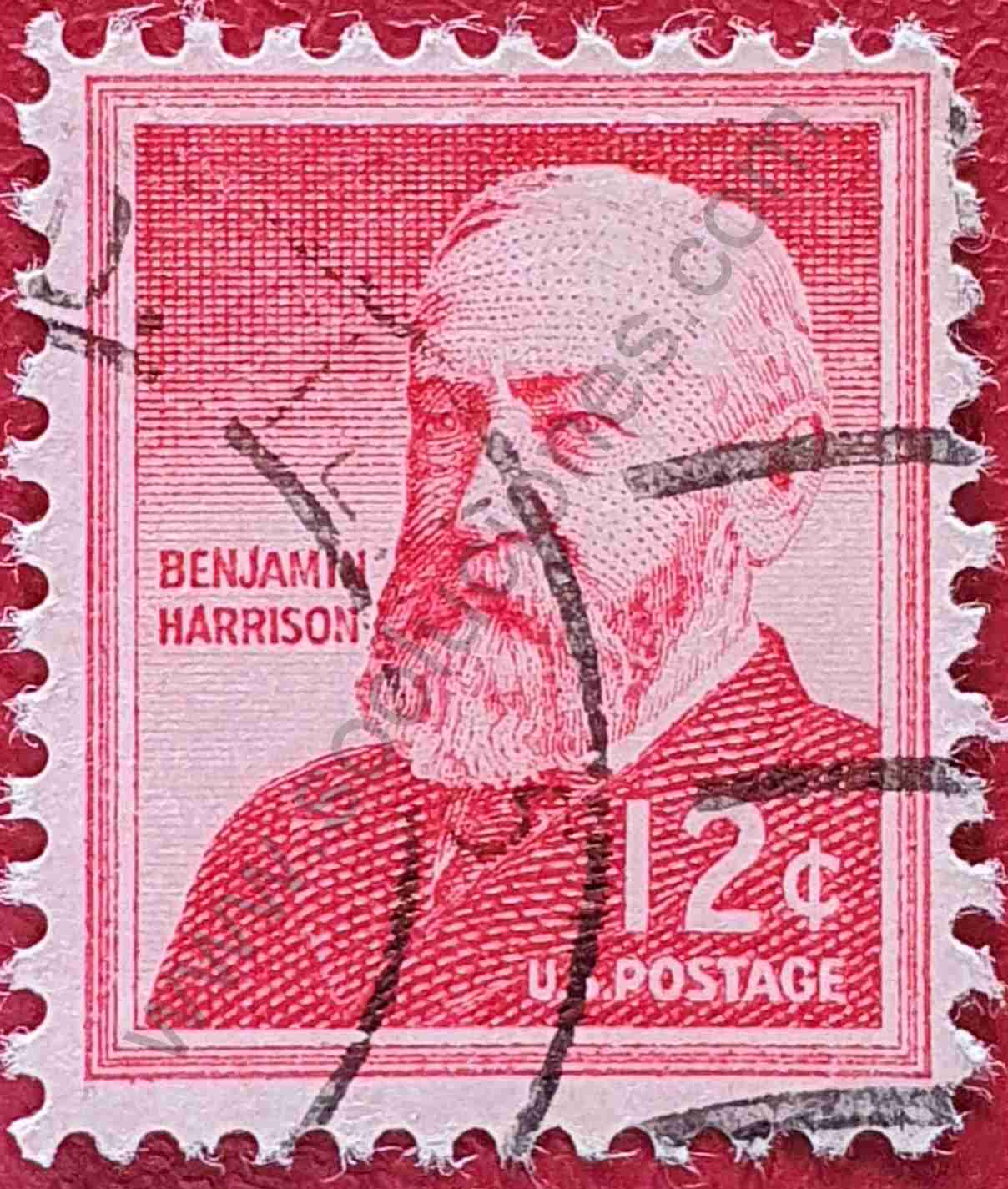 Benjamin Harrison 12c - Sello Estados Unidos 1959