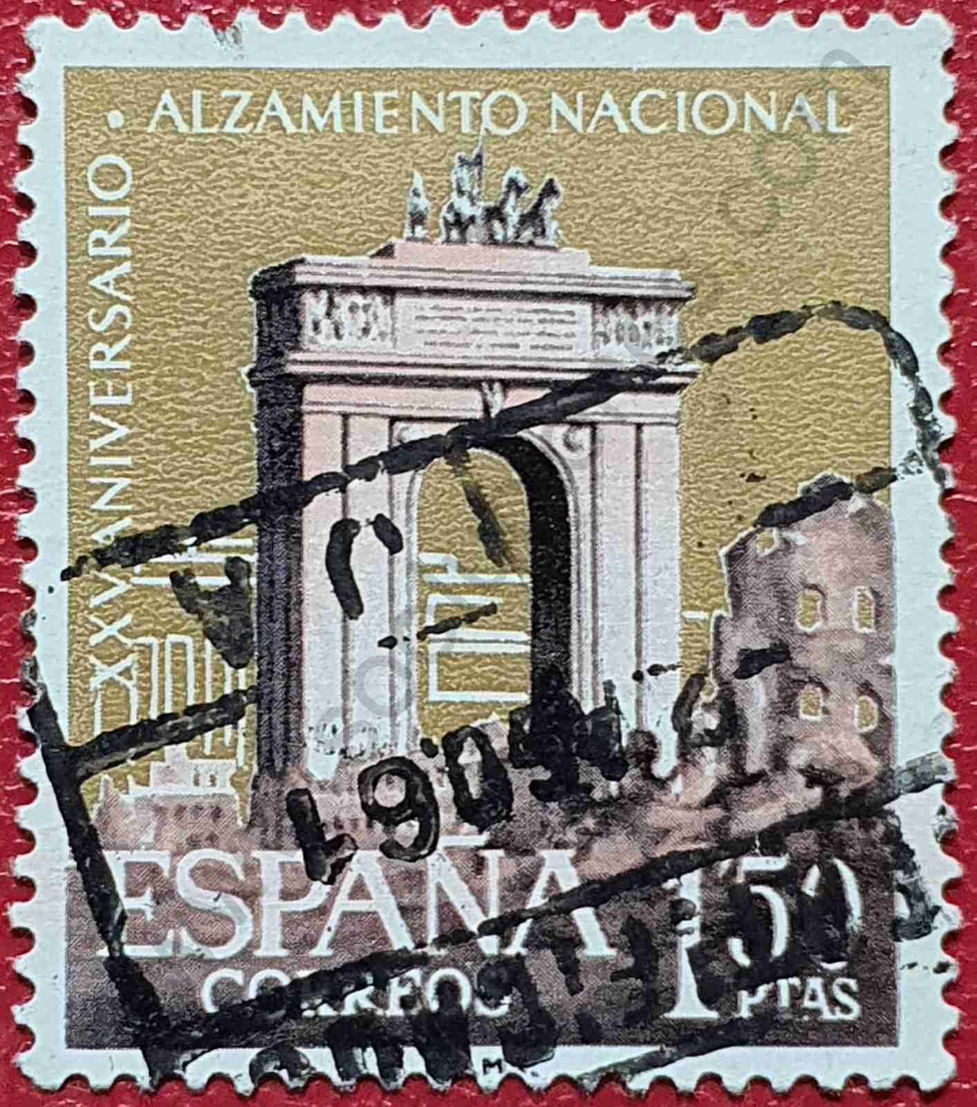 Sello Arco de triunfo Madrid - España 1961