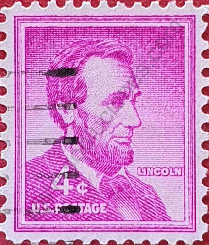 Sello Abraham Lincoln 4c - Estados Unidos 1954