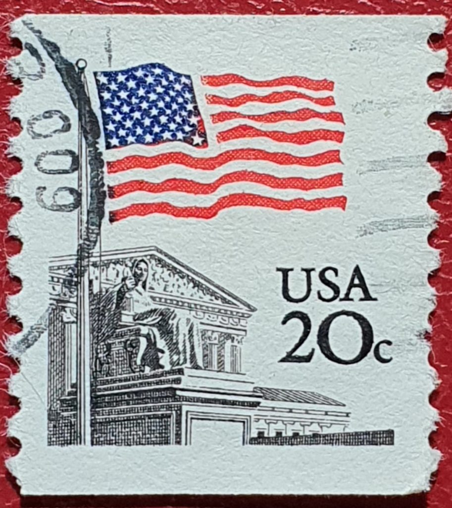 Bandera sobre la Corte Suprema - Sello Estados Unidos 1981