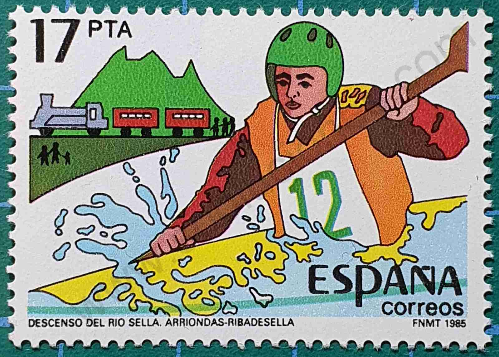 Descenso del Río Sella - sello España 1985