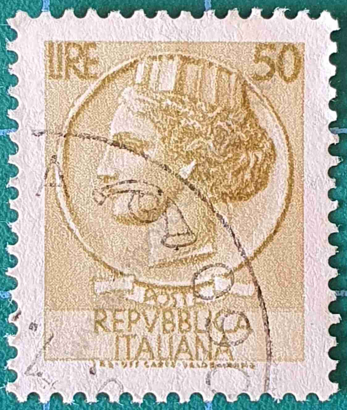 Moneda Siracusa 50L fluo - Italia 1968