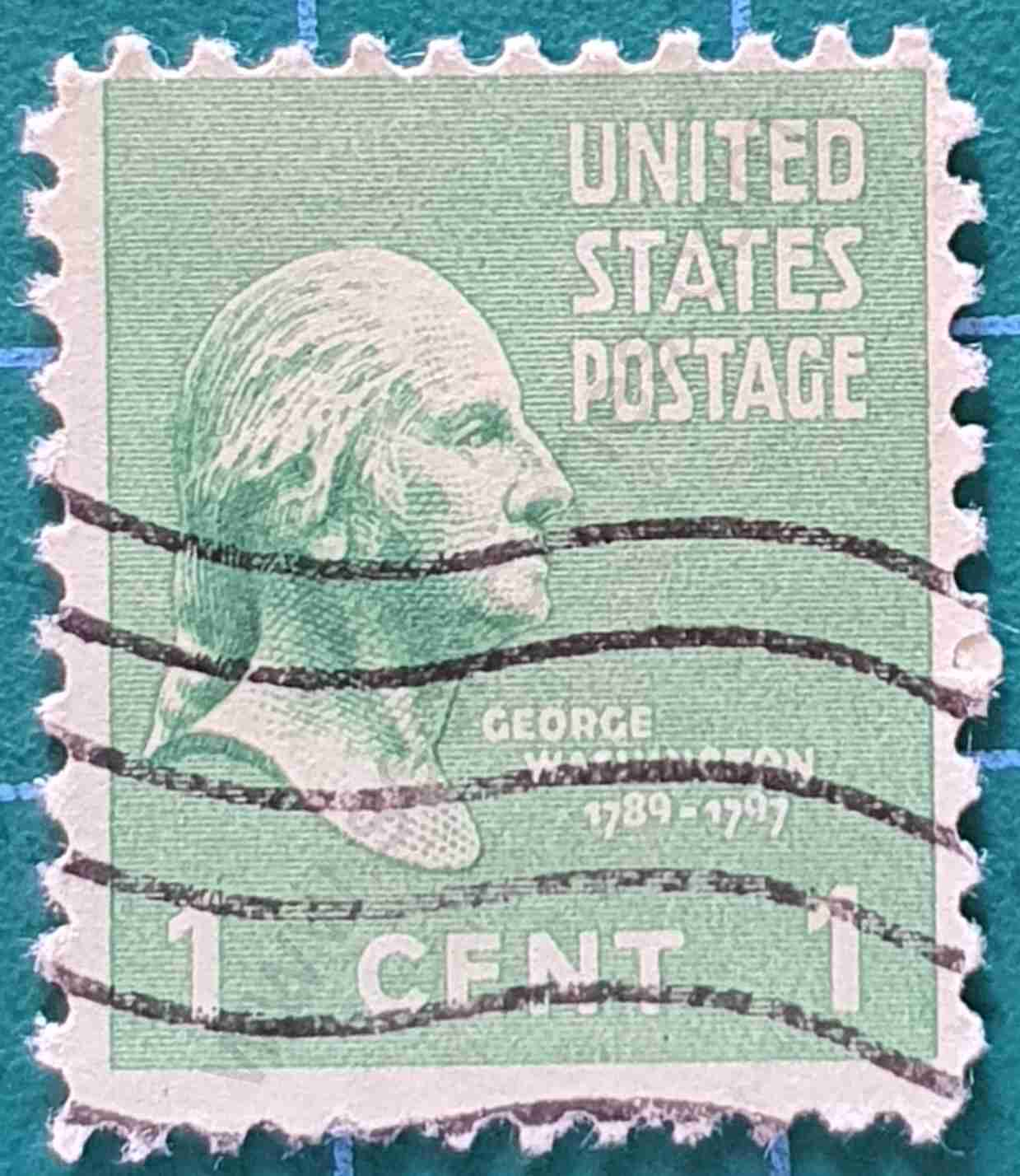 Sello Estados Unidos 1938 Michel 411 George Washington – 1c