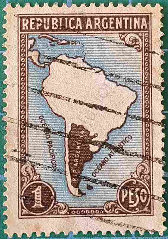 Mapa Argentina - sin fronteras 1937